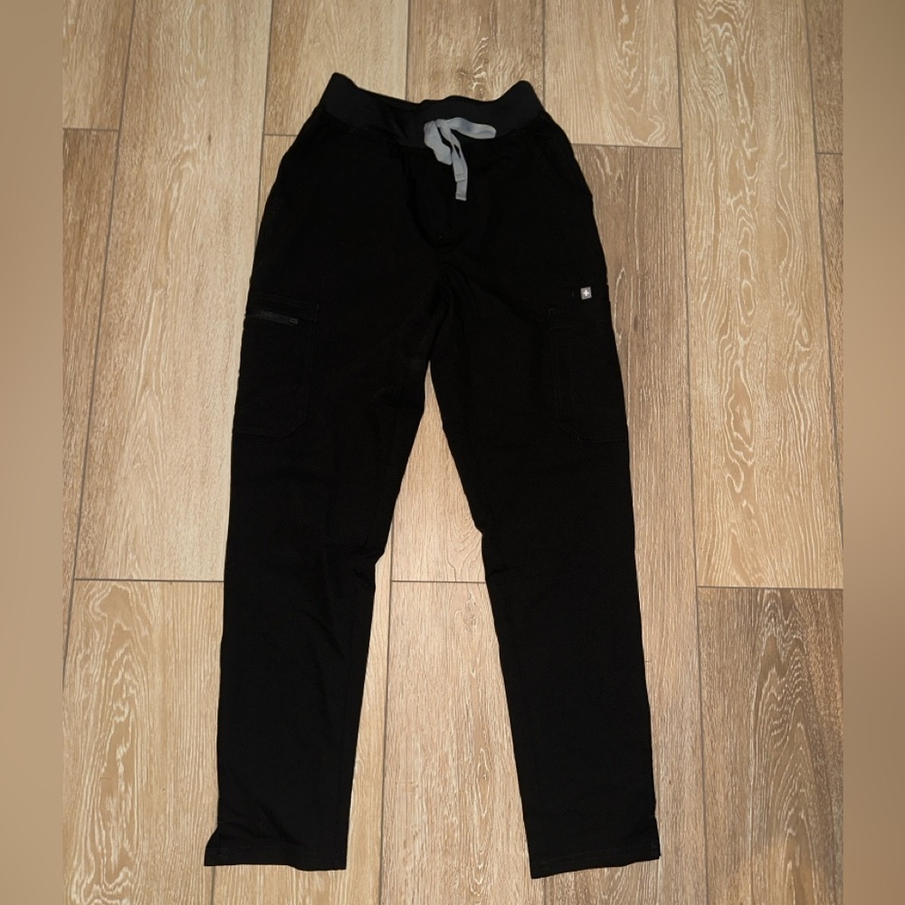 Figs High Waisted Skinny Yola Pants Small Regular in Black
